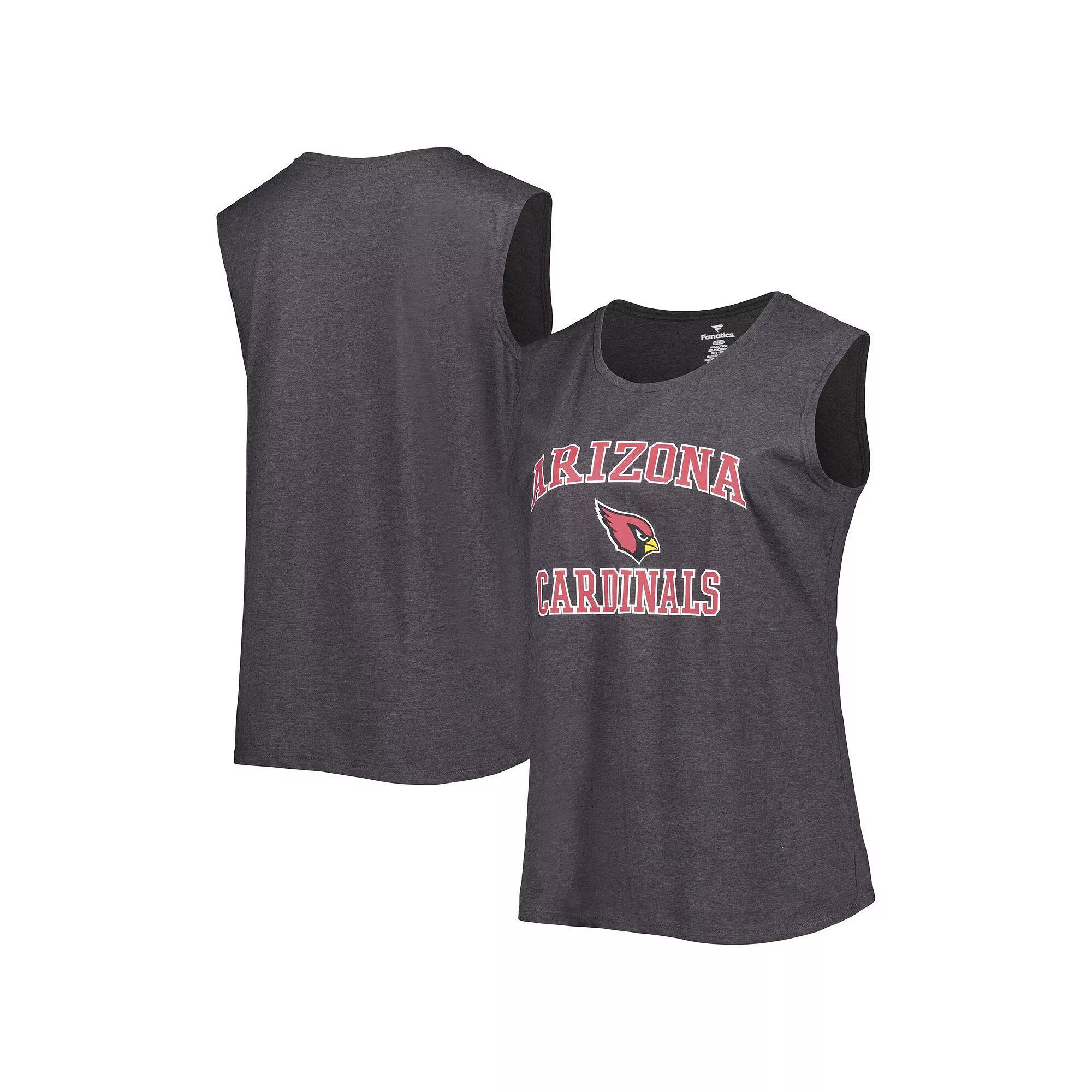 Women's Fanatics Branded Heather Charcoal Arizona Cardinals Plus Size Tank Top, Size: 1XL Product Image