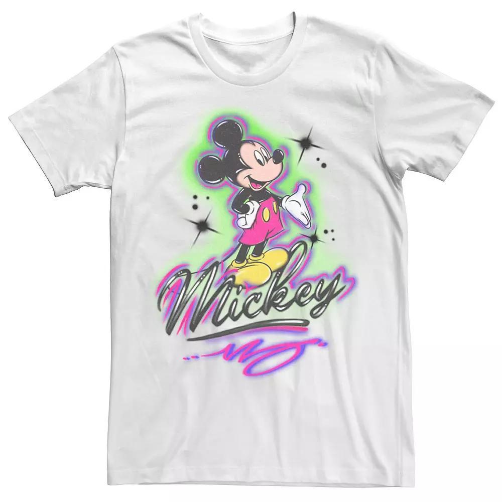 Disney's Mickey & Friends Mickey Mouse Airbrush Portrait Men's Tee, Size: Small, White Product Image
