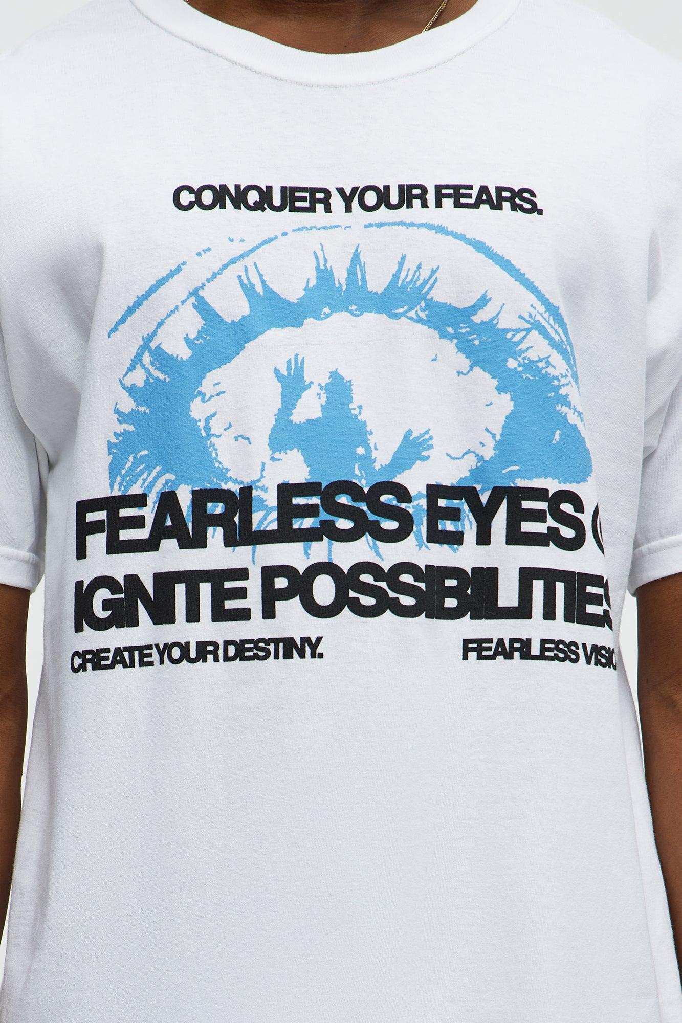 Fearless Eyes Short Sleeve Tee - White Product Image