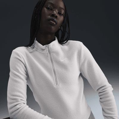 Women's Nike Sportswear Phoenix Plush Slim Long-Sleeve Cozy Fleece 1/2-Zip Top Product Image