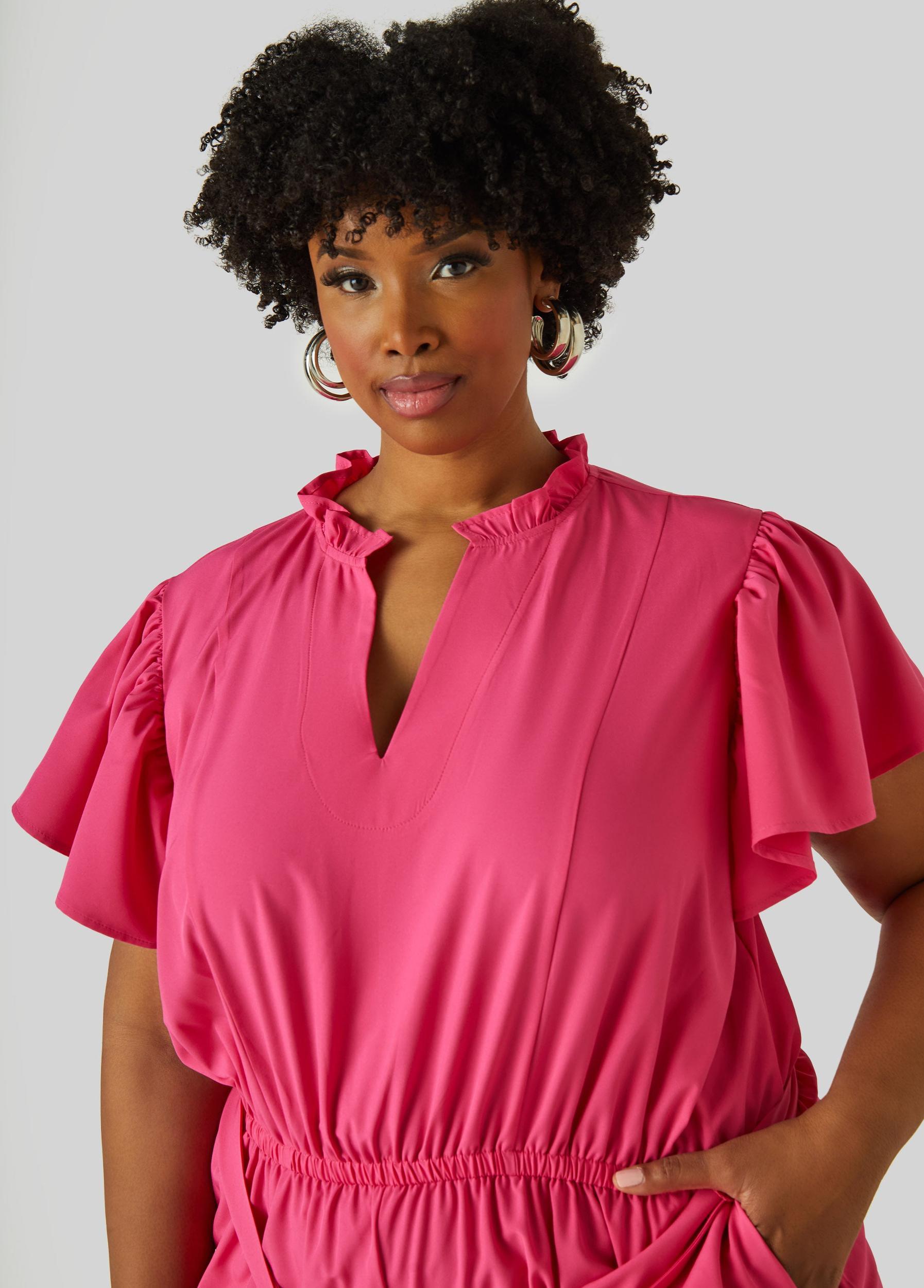 Ruffled Wide Leg Jumpsuit Product Image