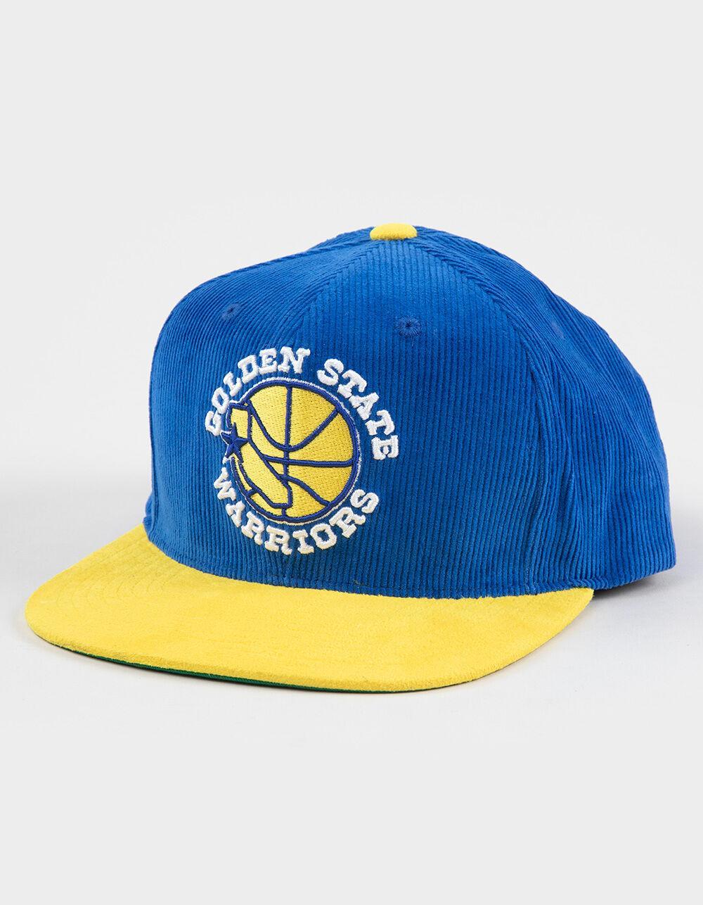 MITCHELL & NESS Golden State Warriors Corduroy Snapback Hat - BLUE COMBO Product Image