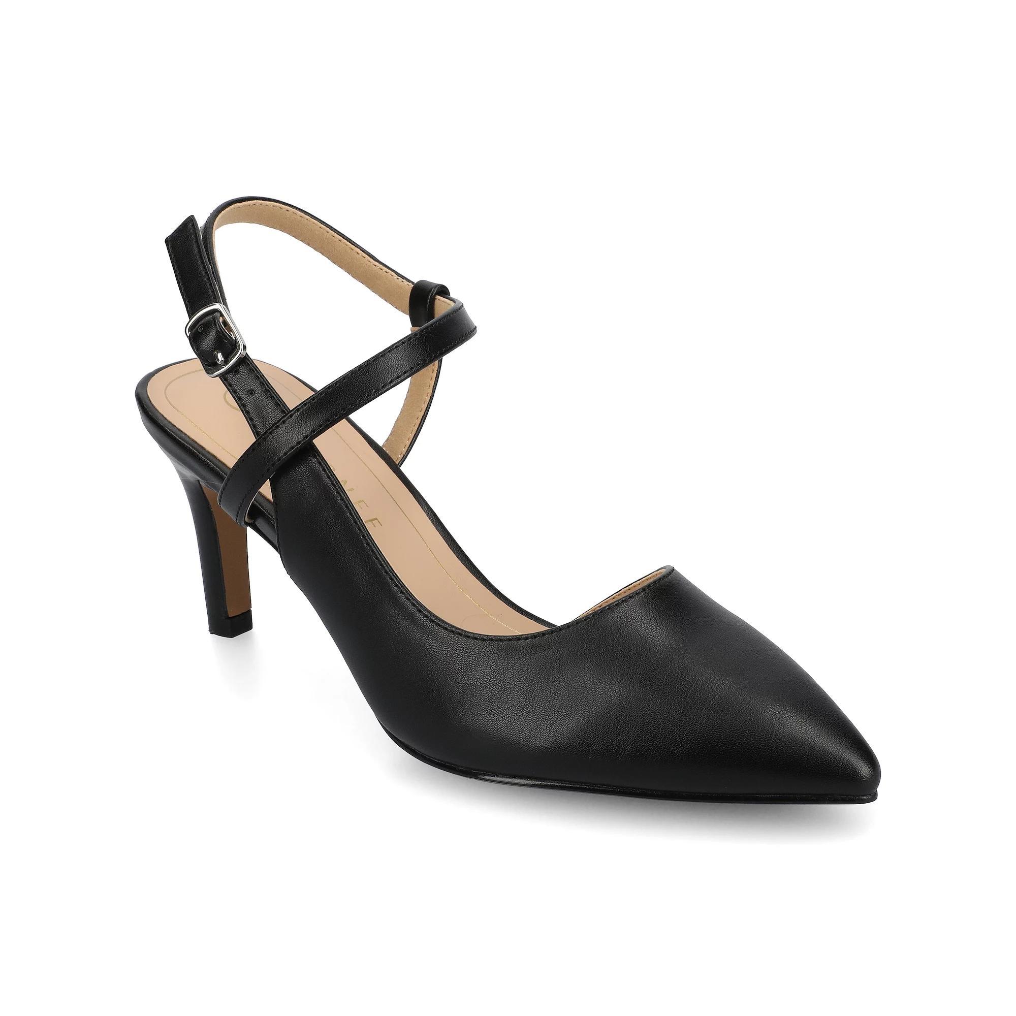 Journee Womens Crossover Ankle Strap Pointed Toe Pumps Product Image
