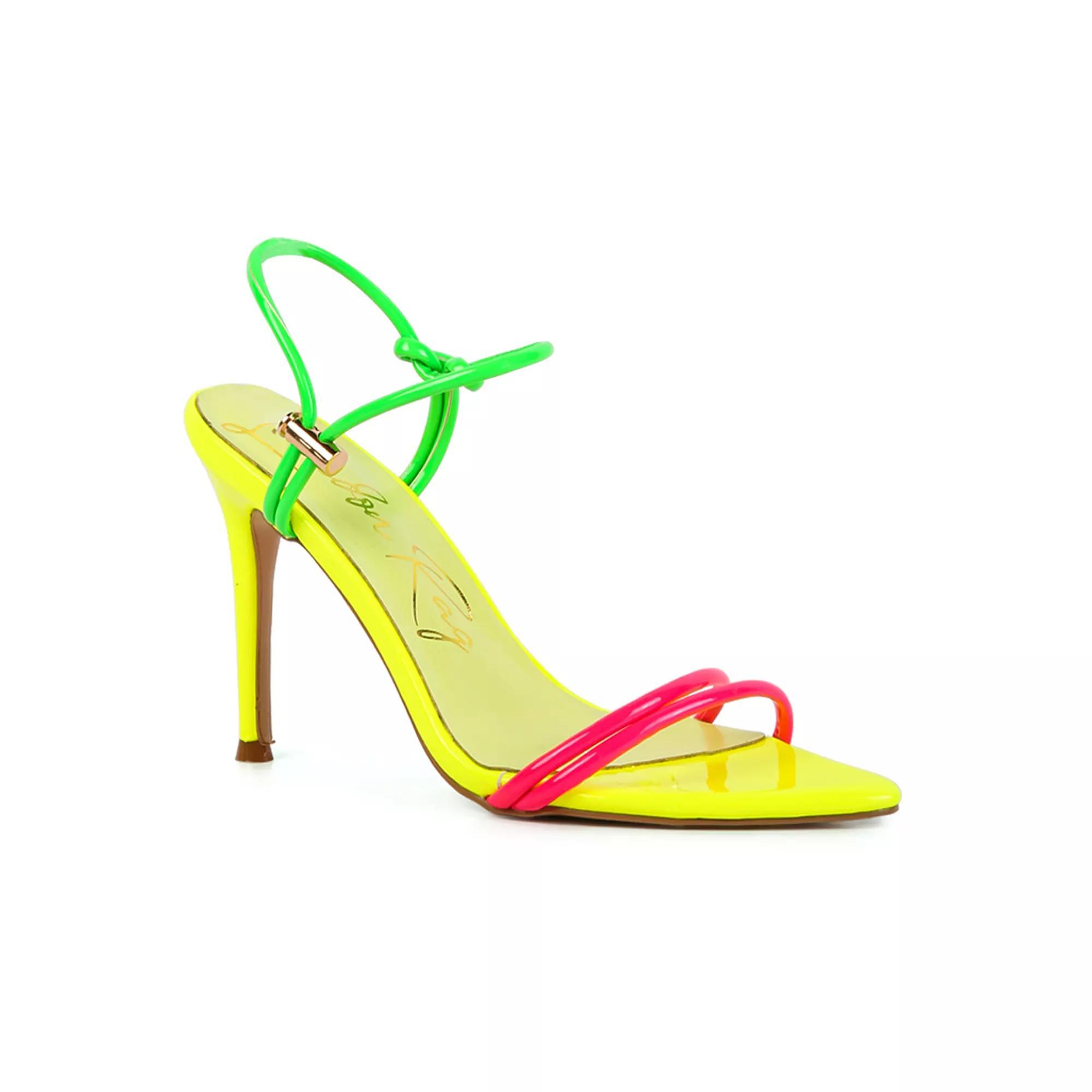 London Rag High Porch Women's High Heel Sandals, Size: 6, Neon Yellow Product Image