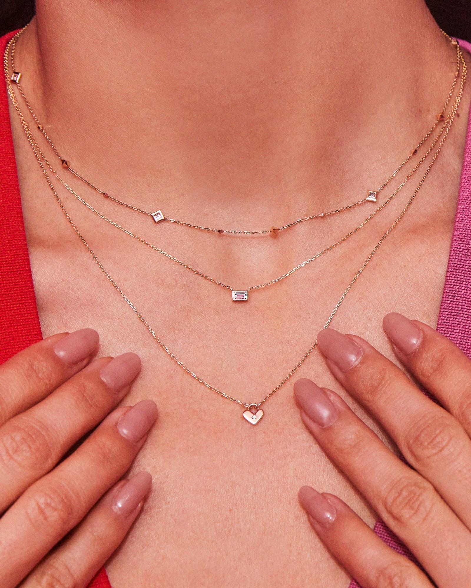 Isabella 14k White Gold Pendant Necklace in White Diamond Product Image