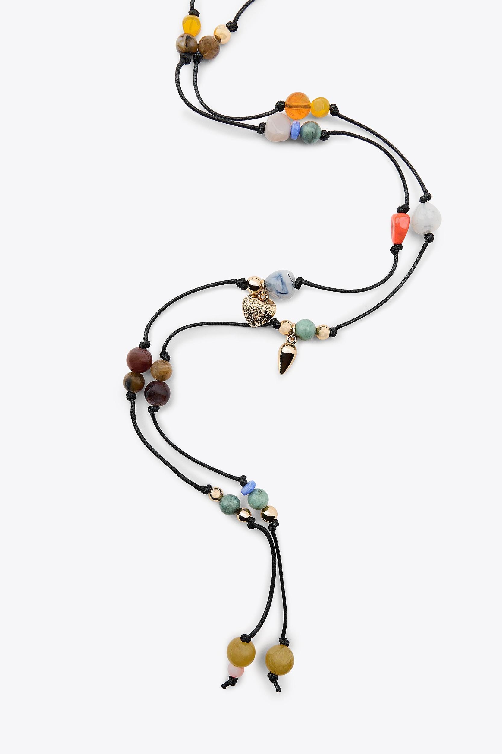 MULTI-POSITION BEADED CORD NECKLACE Product Image