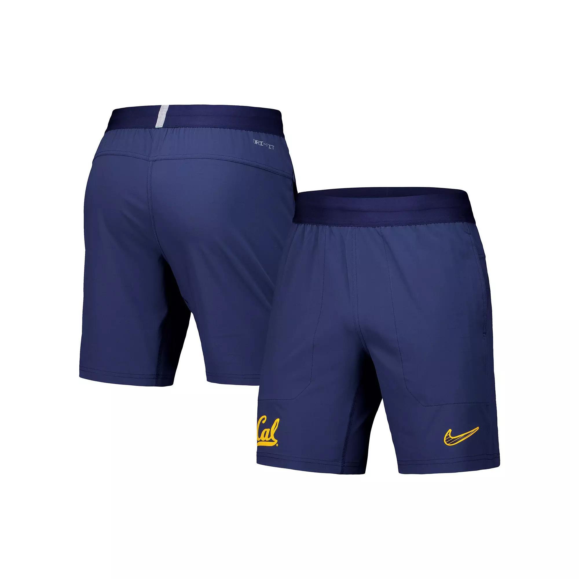 Men's Nike Navy Cal Bears 2024/25 Sideline Performance Woven Shorts, Size: Large, Blue Product Image