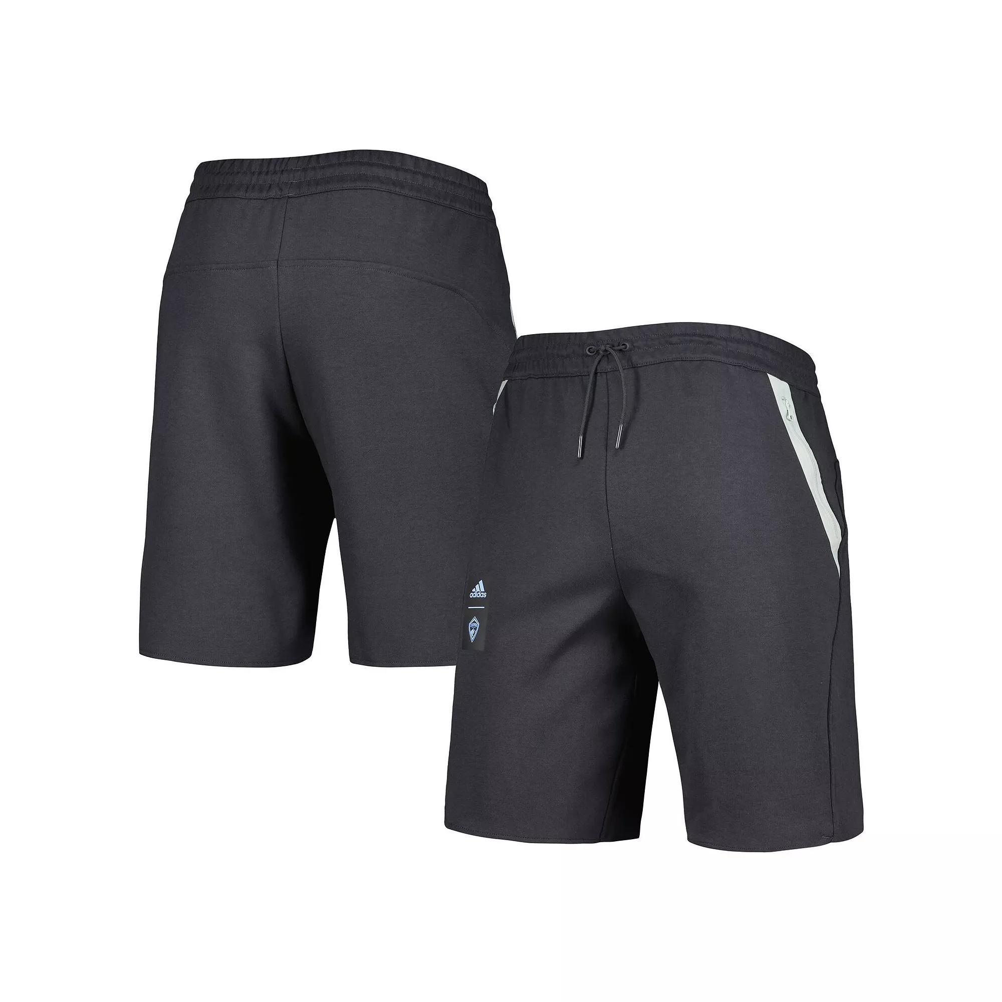 Mens adidas Black Colorado Rapids 2023 Player Travel Shorts Product Image