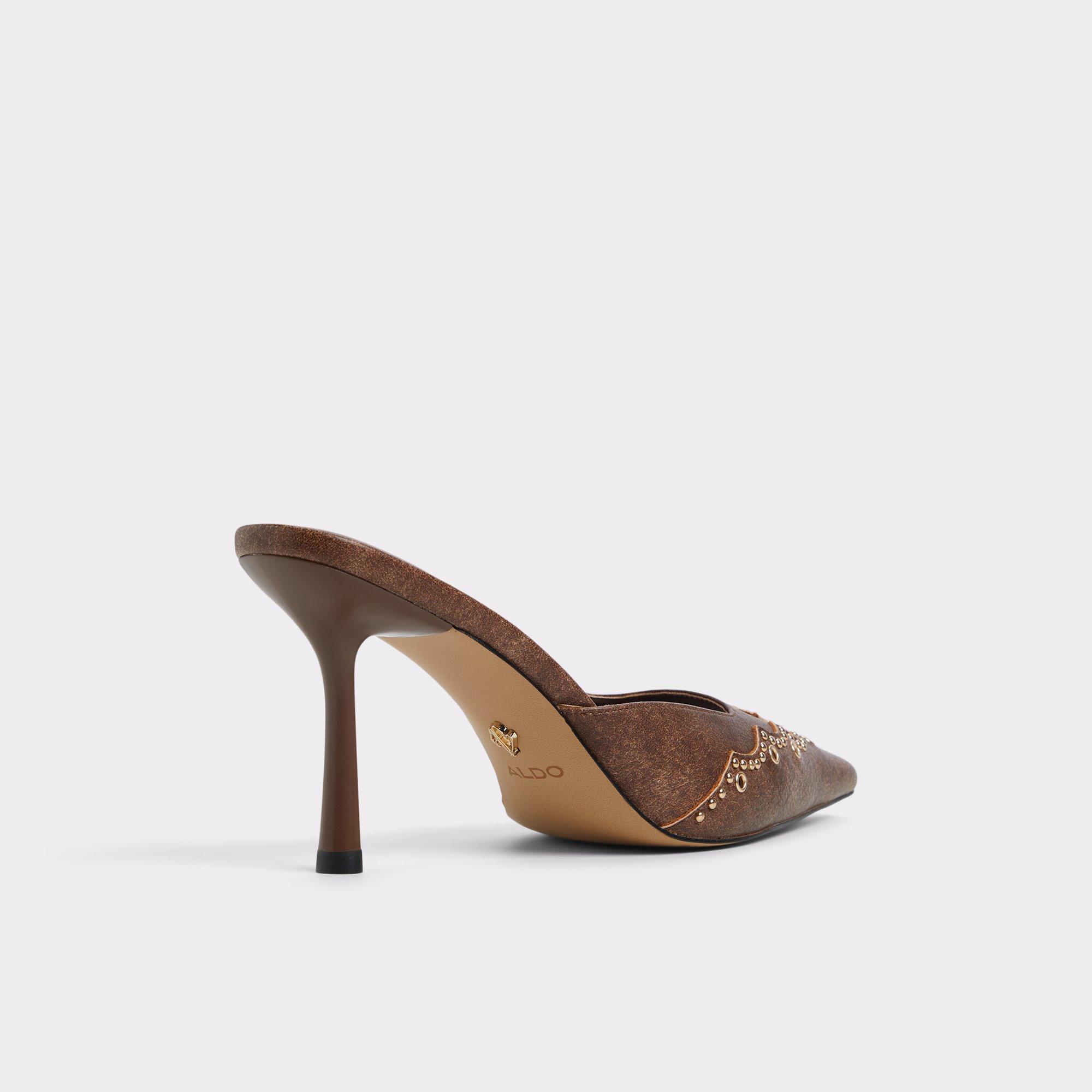 ALDO Amarilla - Women's Mule Slide - Brown, Size 7.5 Product Image