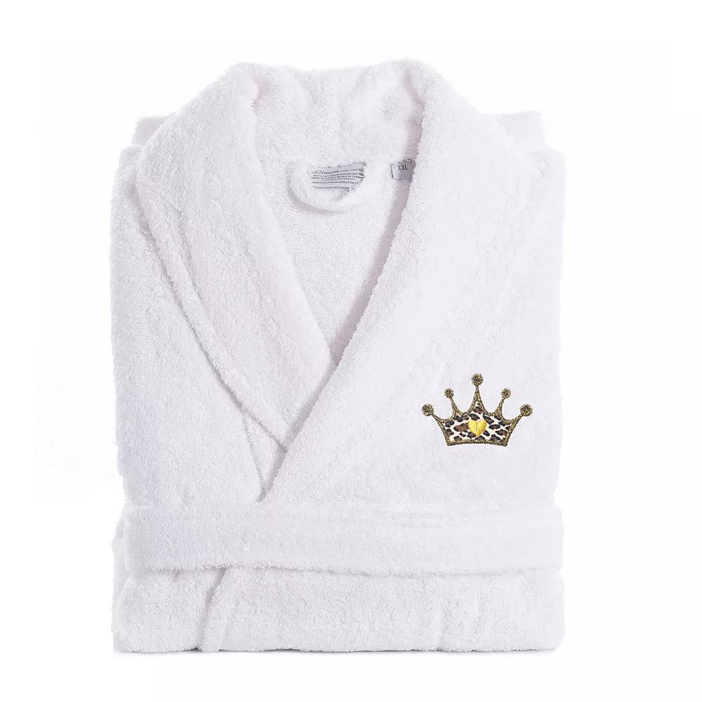 Linum Home Textiles Turkish Cotton Terry Embroidered Bath Robe, Women's, Size: Large/XL, White Product Image