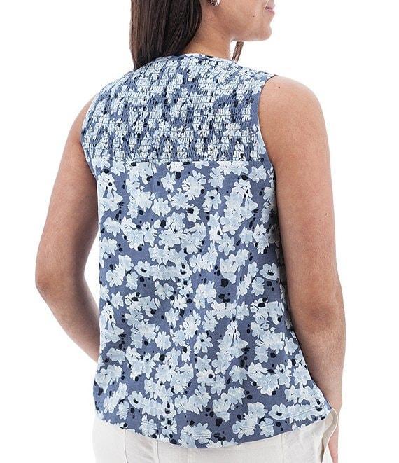 Aventura Essex Floral Organic Cotton Slub Knit Jersey Scoop Neck Tank Top Product Image