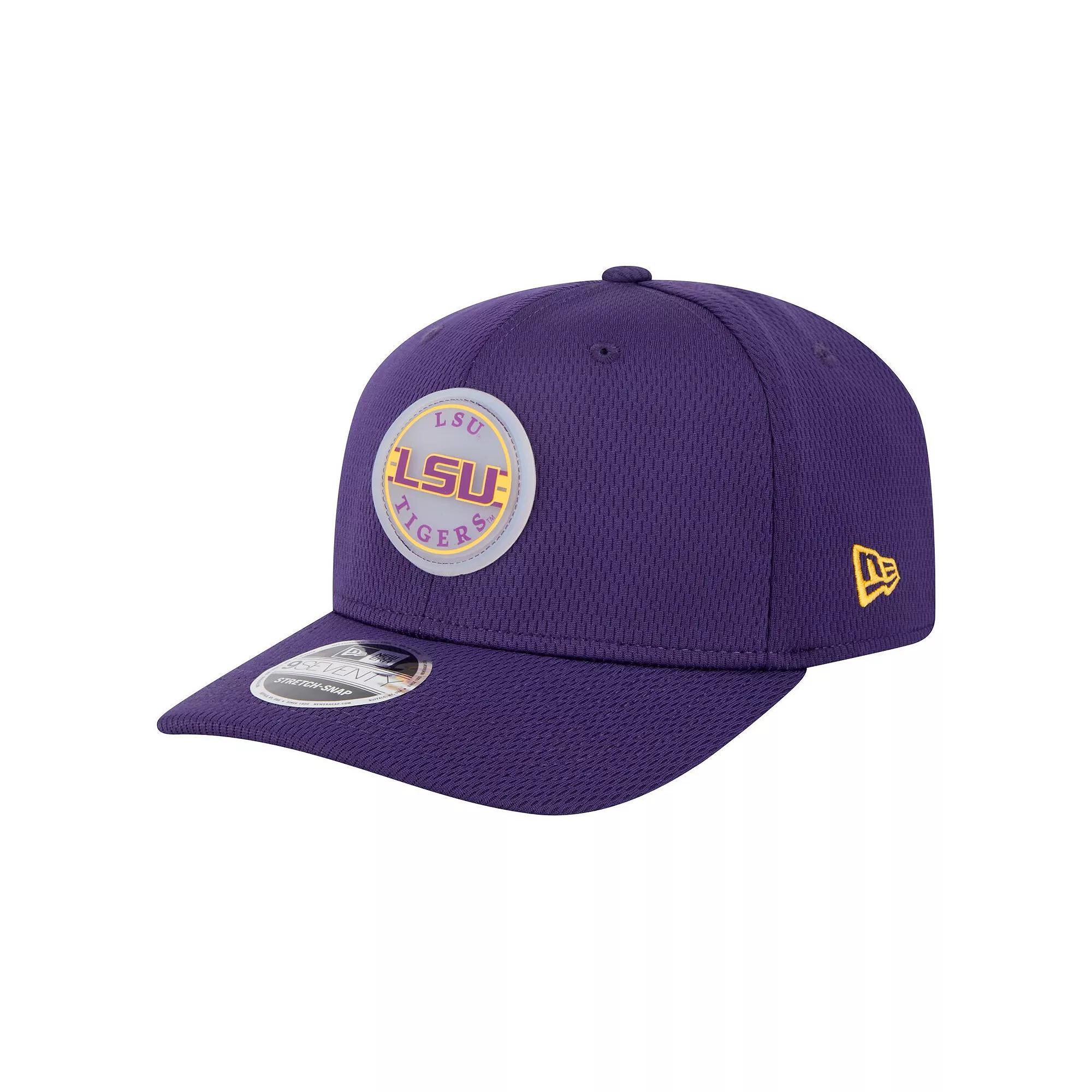 Mens New Era LSU Tigers Patched 9SEVENTY Stretch-Snap Adjustable Hat Product Image
