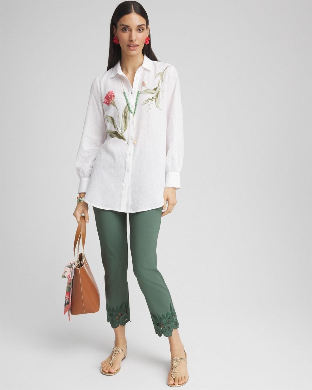 Brigitte™ Cutout Pull-On Cropped Pants Product Image
