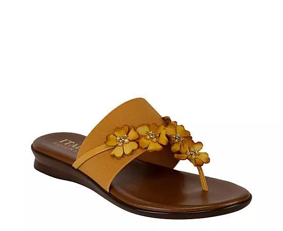 Italian Shoemakers Ayelen Women's Floral Sandals, Size: 6, Yellow Product Image
