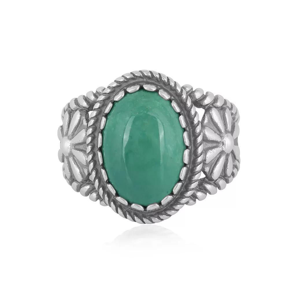 Southwest Spirit® Sterling Silver and Lapis Concha Ring, Women's, Size: 10, Green Turquoise Product Image