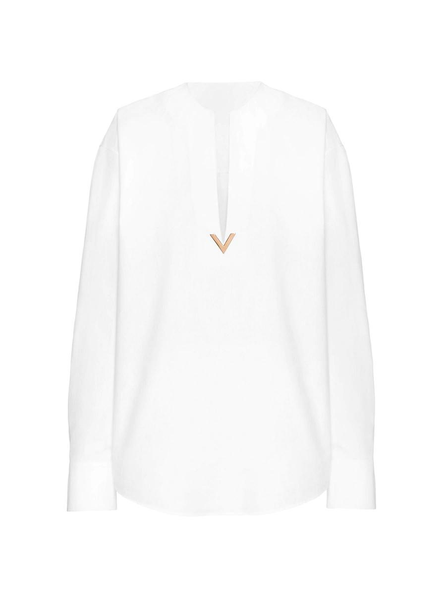 Womens Cotton Poplin Top Product Image