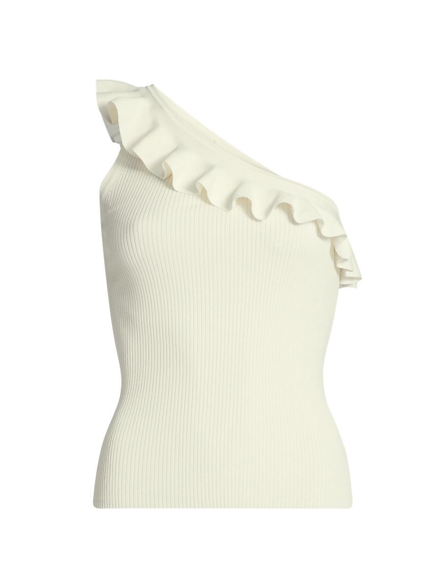 Womens Rhiannon Ruffled Asymmetric Tank Product Image