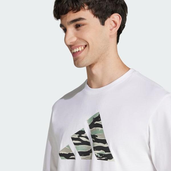 adidas Codes Camo Graphic Tee Olive Strata 2XL Mens Product Image