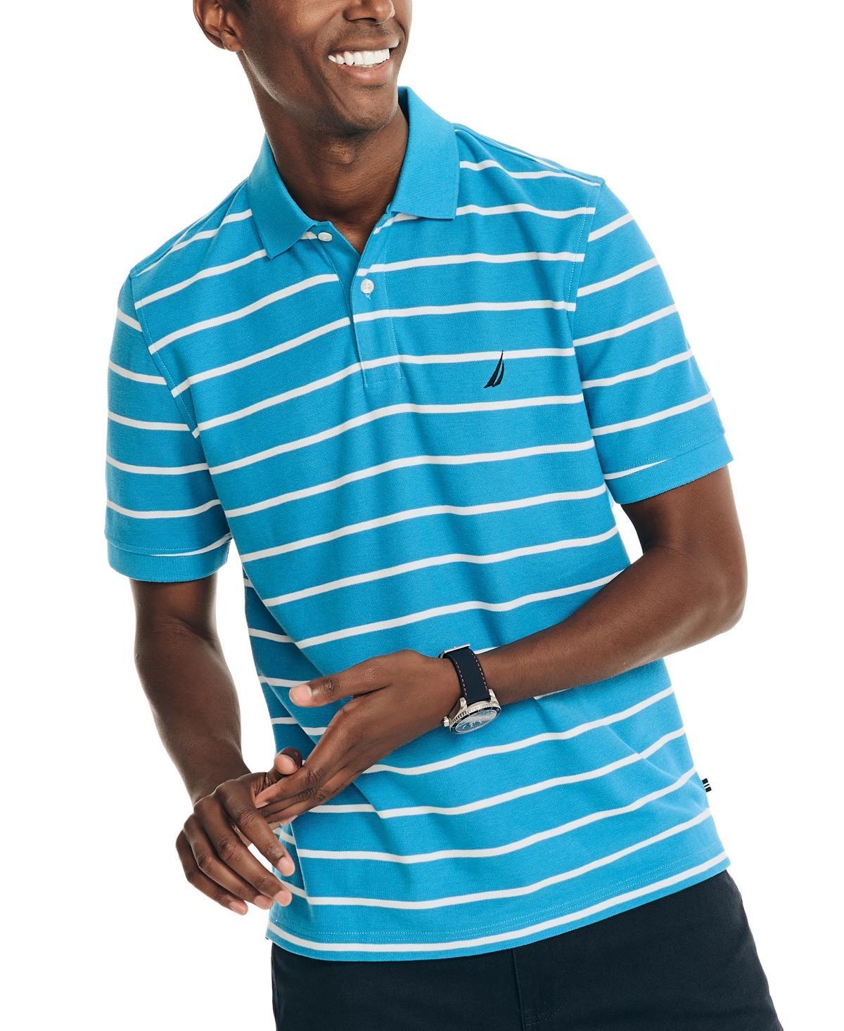 Nautica Mens Classic-Fit Striped Performance Deck Polo Product Image