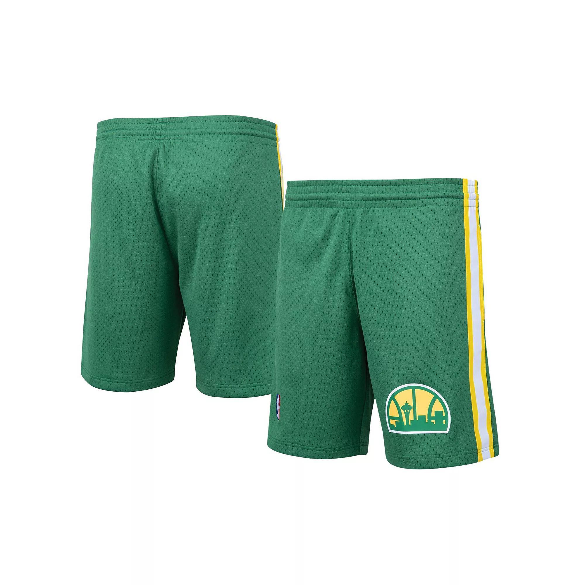 Men's Mitchell & Ness Green Seattle Supersonics Hardwood Classics Logo Swingman Shorts, Size: Large, Nba Green Product Image