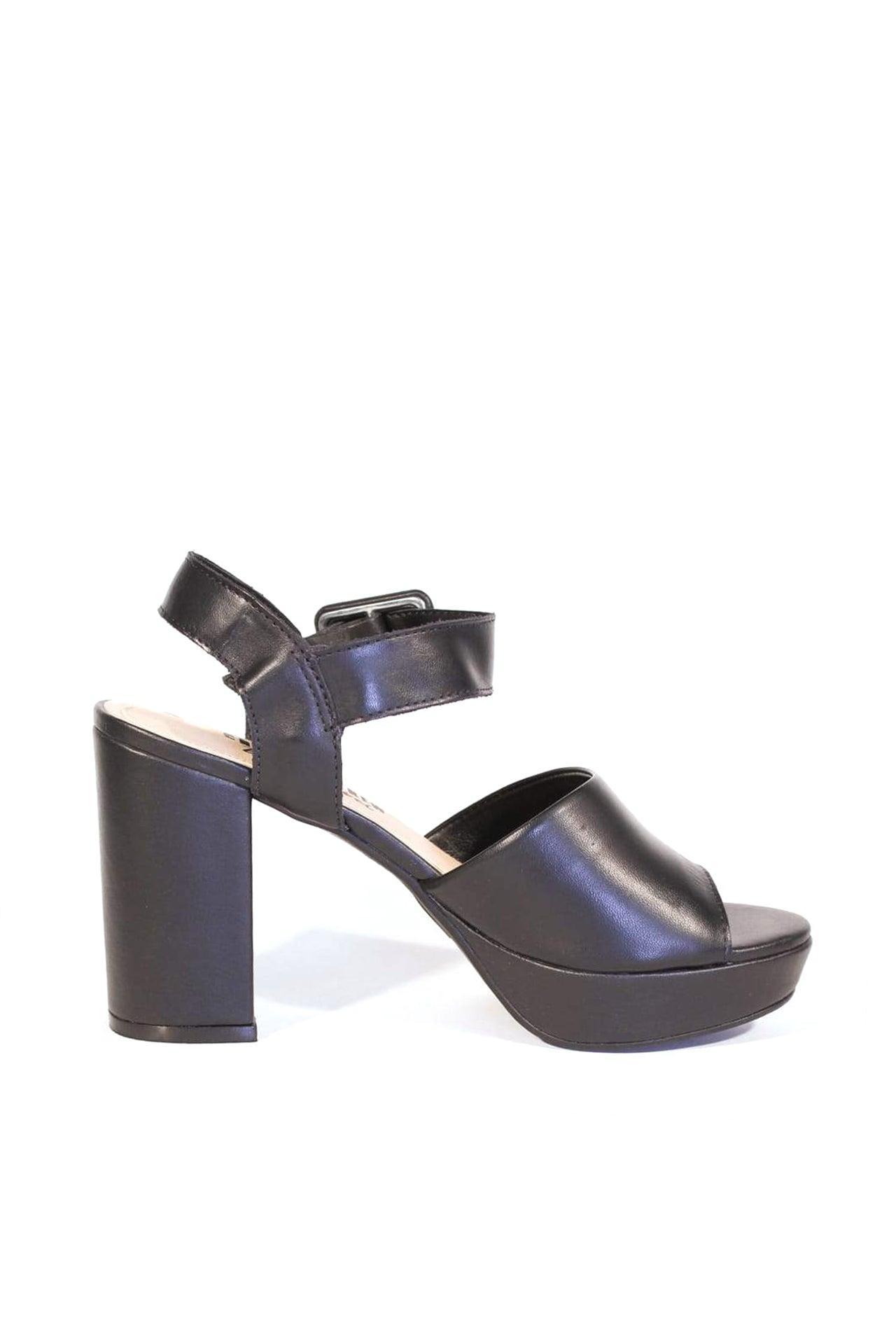 Rose Leather Platform Heels Product Image