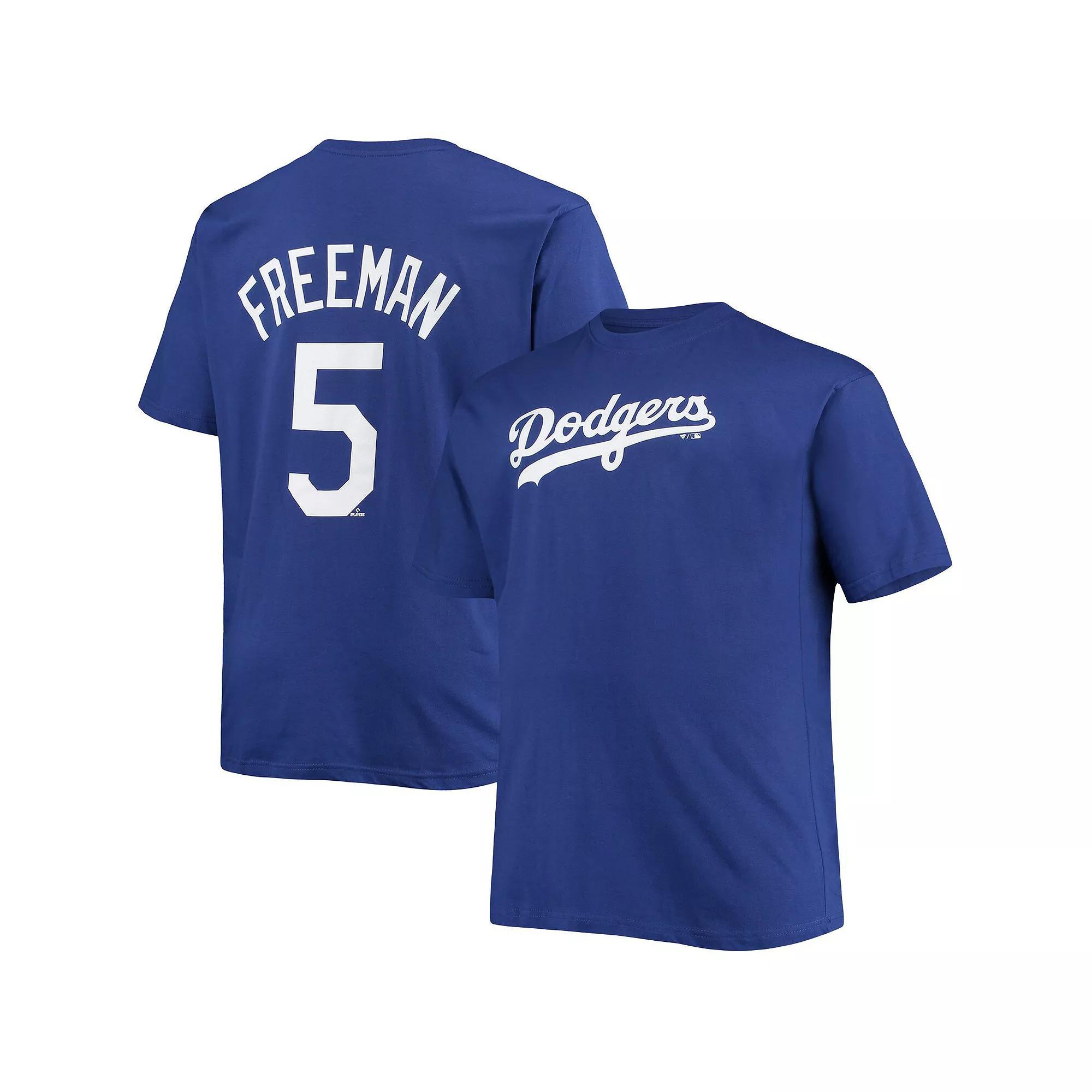 Men's Freddie Freeman Royal Los Angeles Dodgers Big & Tall Name & Number T-Shirt, Size: 3XB, Blue Product Image