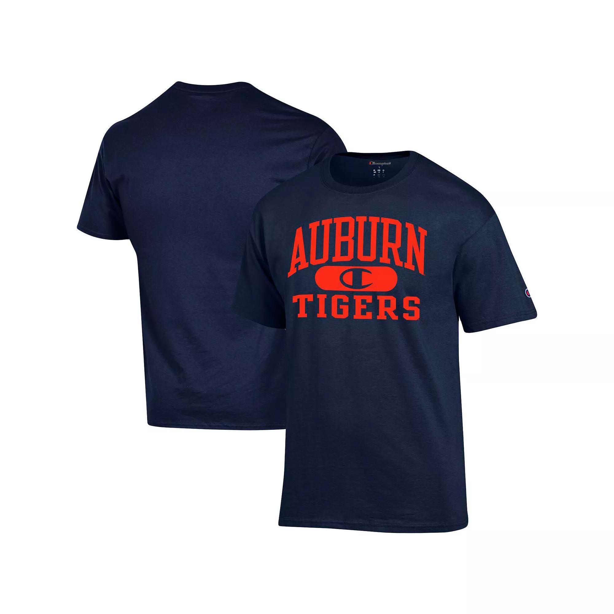 Men's Champion Navy Auburn Tigers Arch Pill T-Shirt, Size: Large, Blue Product Image