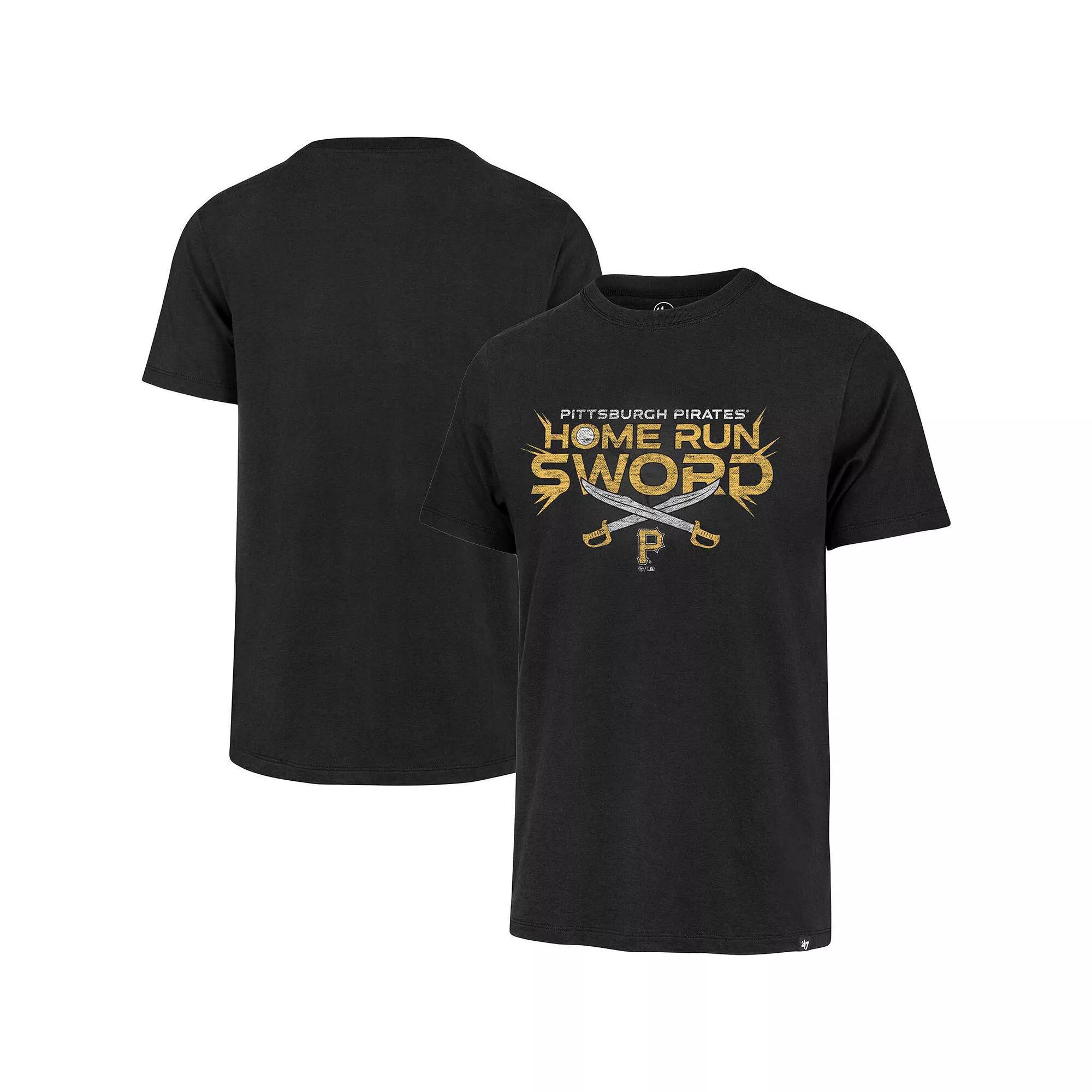 Men's '47  Black Pittsburgh Pirates HR Celebration T-Shirt, Size: Large Product Image