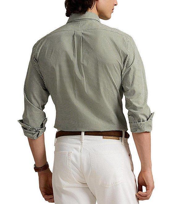 Polo Ralph Lauren Classic Fit Gingham Stretch Poplin Long Sleeve Woven Shirt Product Image