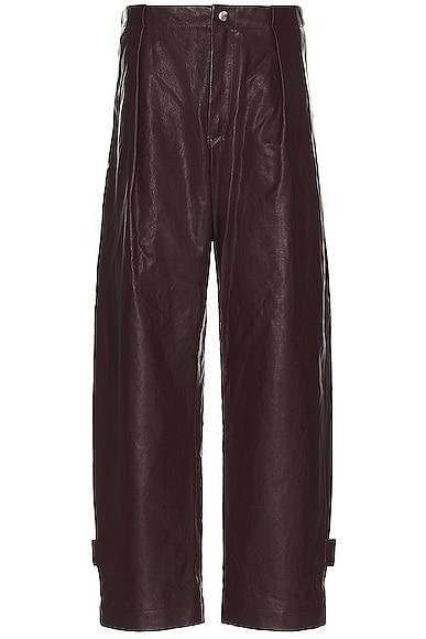 Burberry Leather Trouser in Purple Product Image