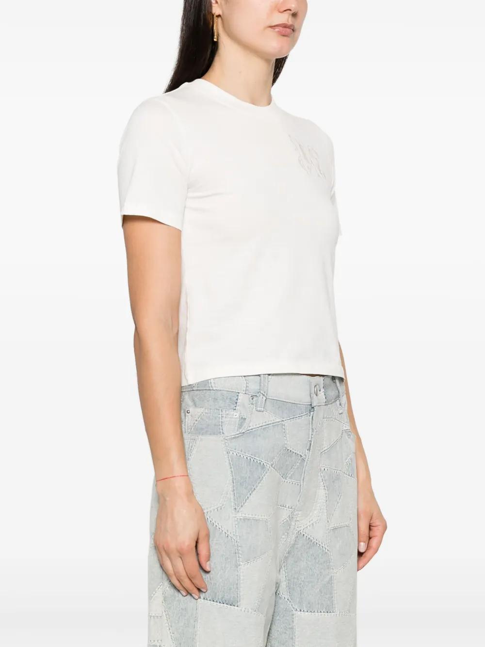 logo-embroidered cotton T-shirt Product Image