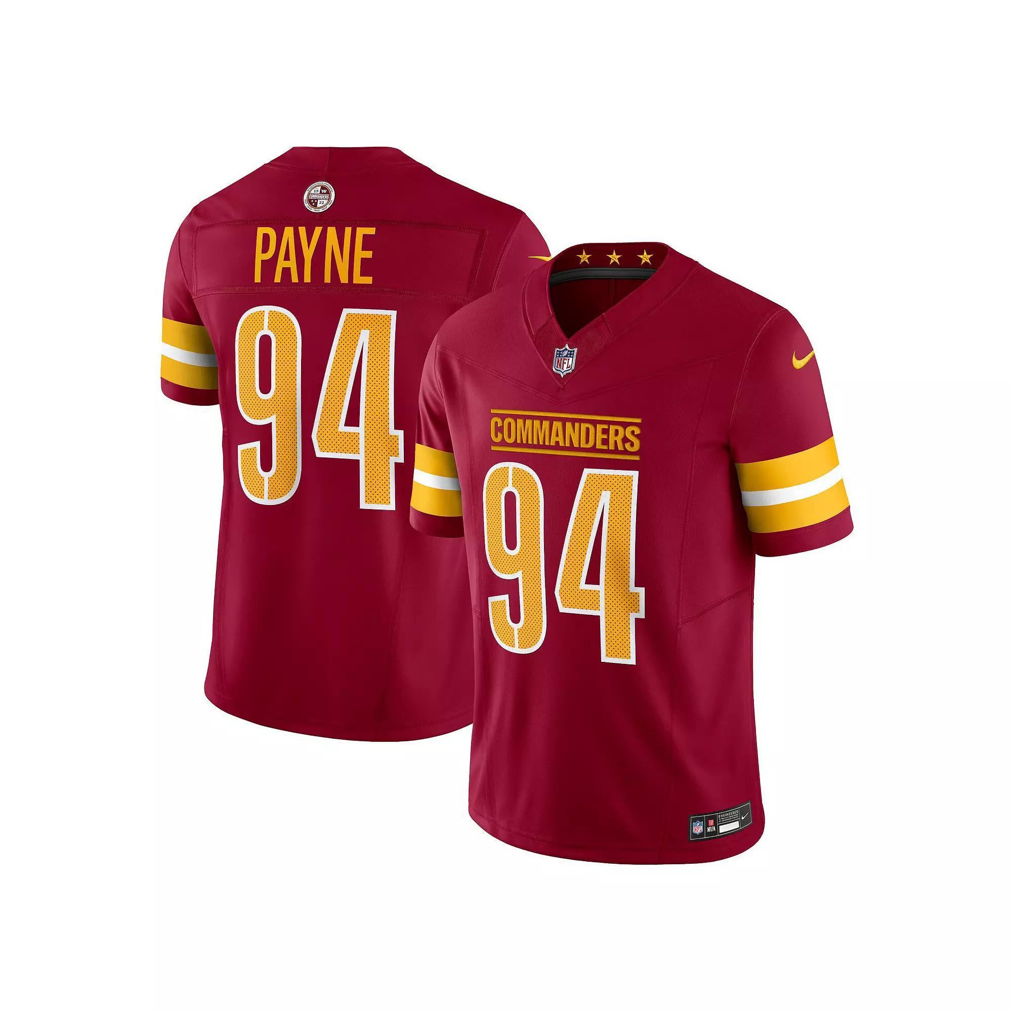 Men's Nike Daron Payne Burgundy Washington Commanders Vapor F.U.S.E. Limited Jersey, Size: 2XL, Wft Med Re Product Image