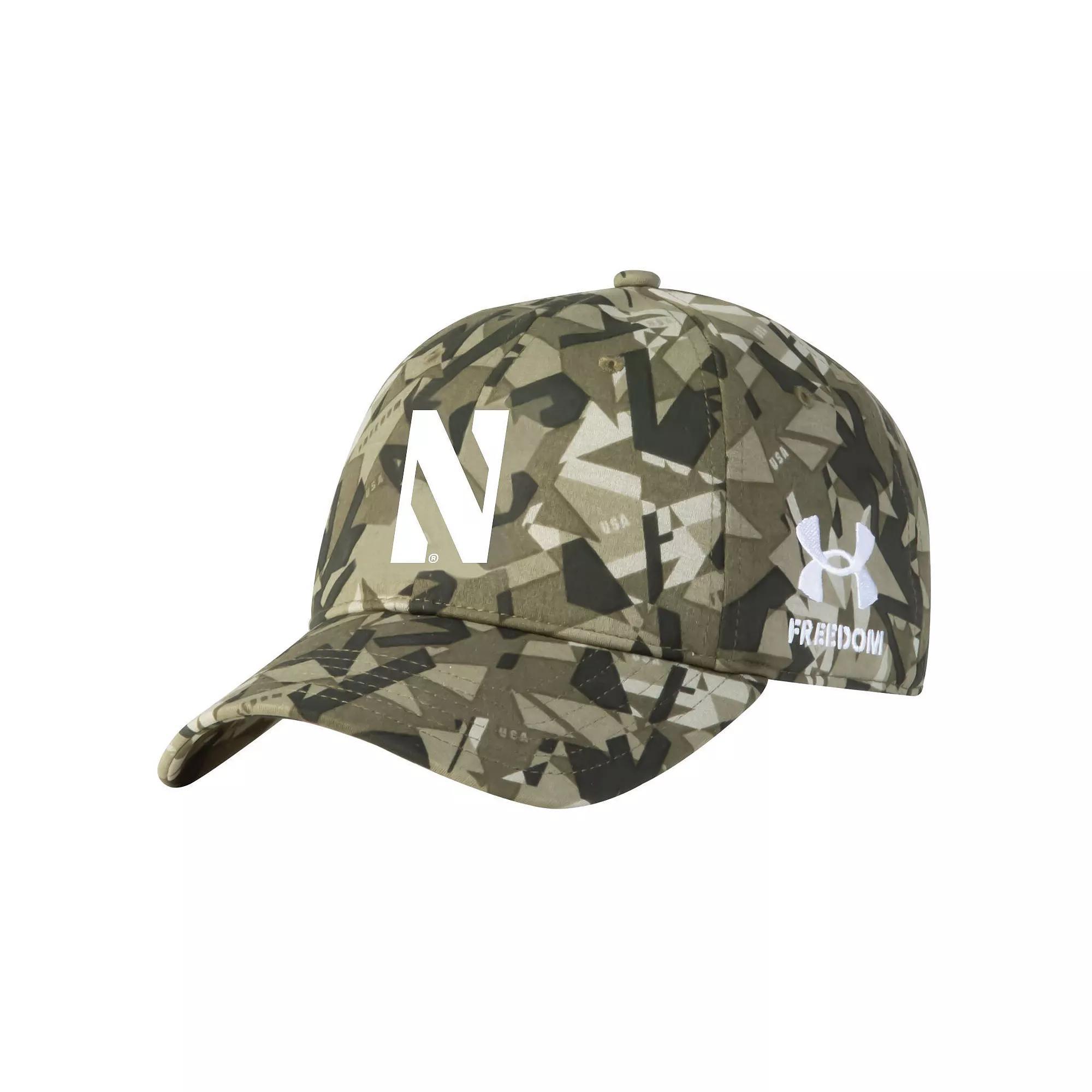 Men's Under Armour Camo Northwestern Wildcats Freedom Collection Adjustable Hat, Green Product Image