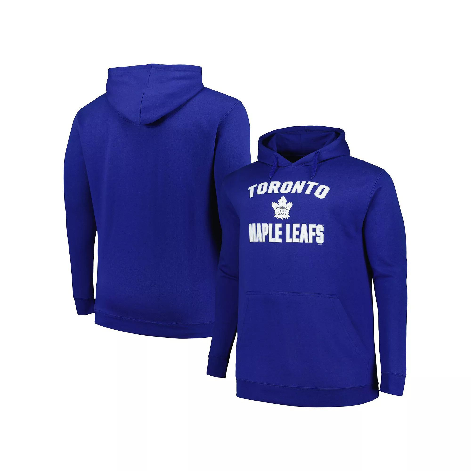 Mens Profile Blue Toronto Maple Leafs Big & Tall Arch Over Logo Pullover Hoodie Product Image