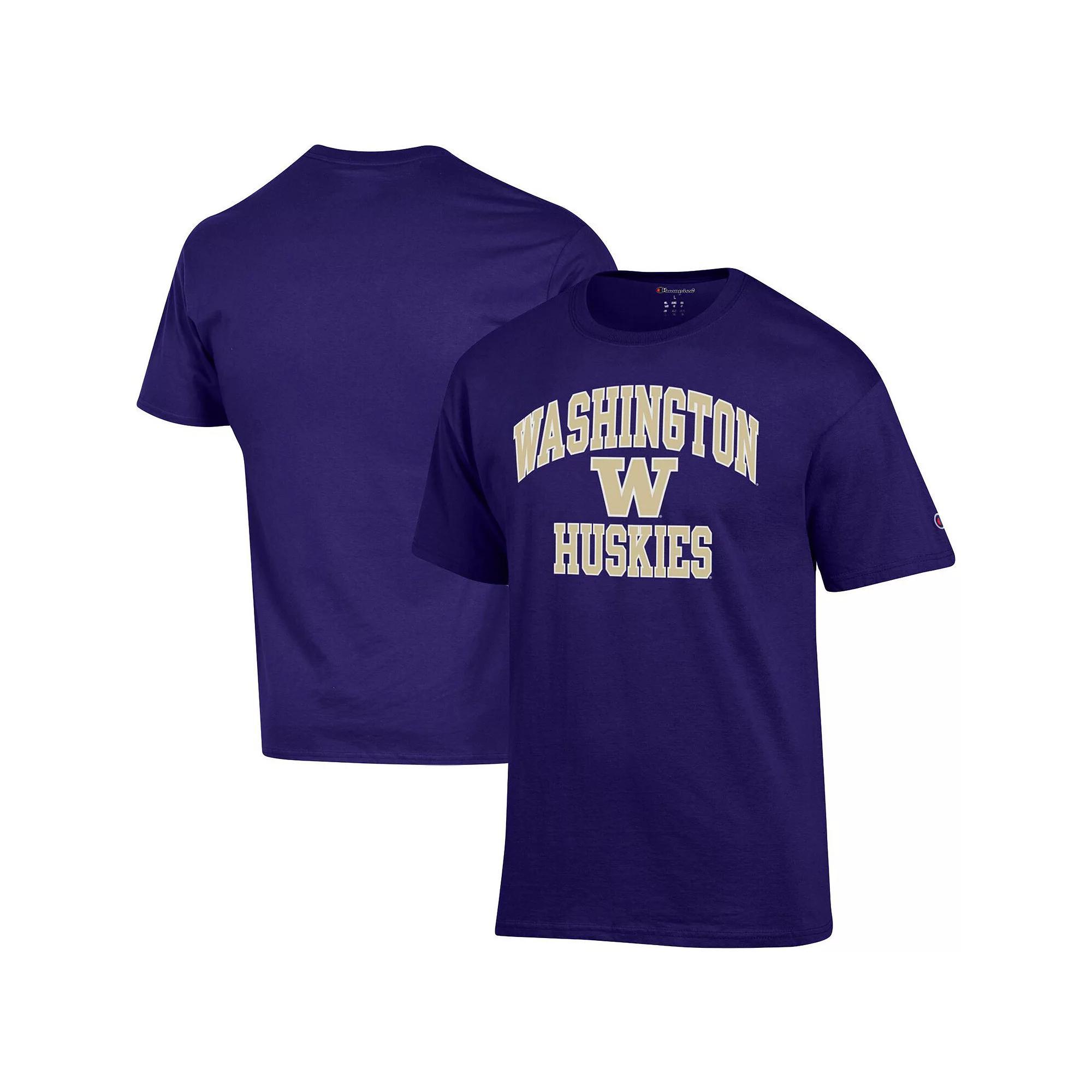 Men's Champion Purple Washington Huskies High Motor T-Shirt, Size: Large Product Image