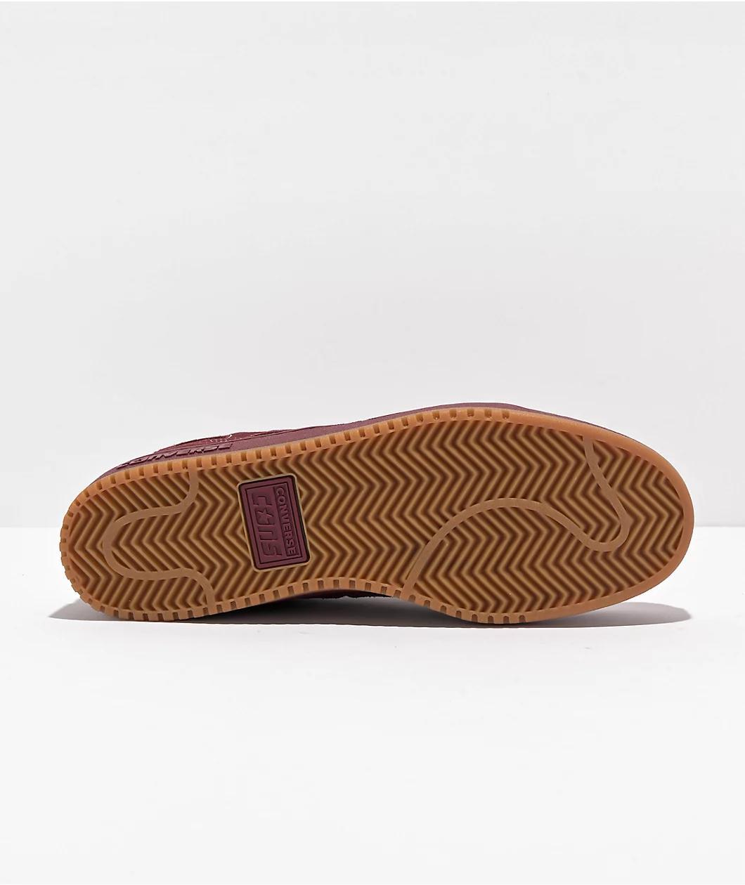 Converse AS-1 Pro Dark Burgundy & Egret Suede Skate Shoes Product Image