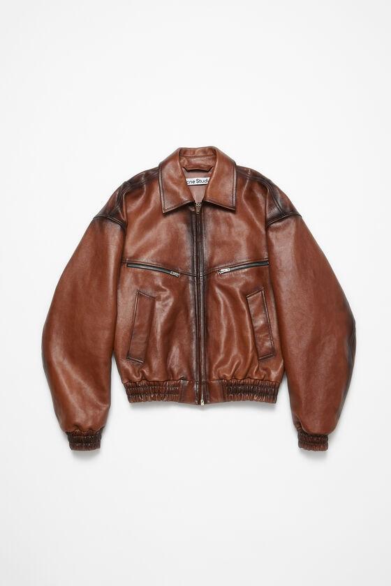 Leather bomber jacket Product Image
