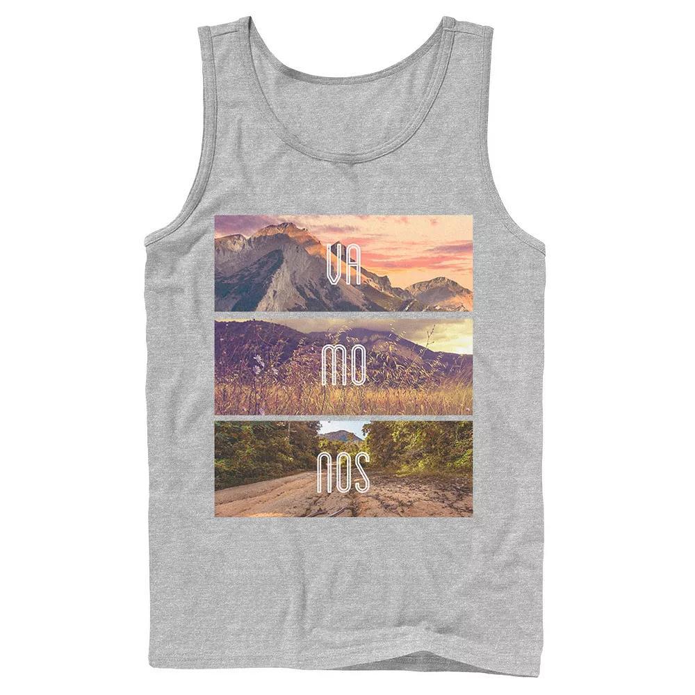 Men's Gonzales Vamonos Lanscape Portrait Stack Tank Top, Size: Large, Athletic Grey Product Image