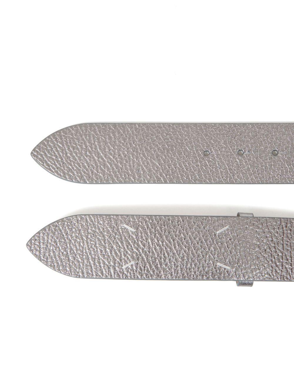 metallic-effect leather belt Product Image
