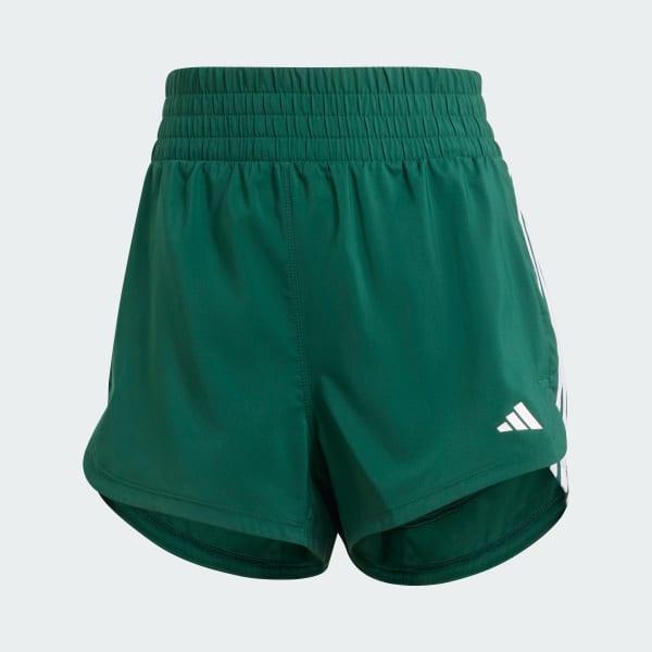 adidas Pacer Training 3-Stripes Woven High-Rise Shorts Pink Fusion S 3 Womens Product Image
