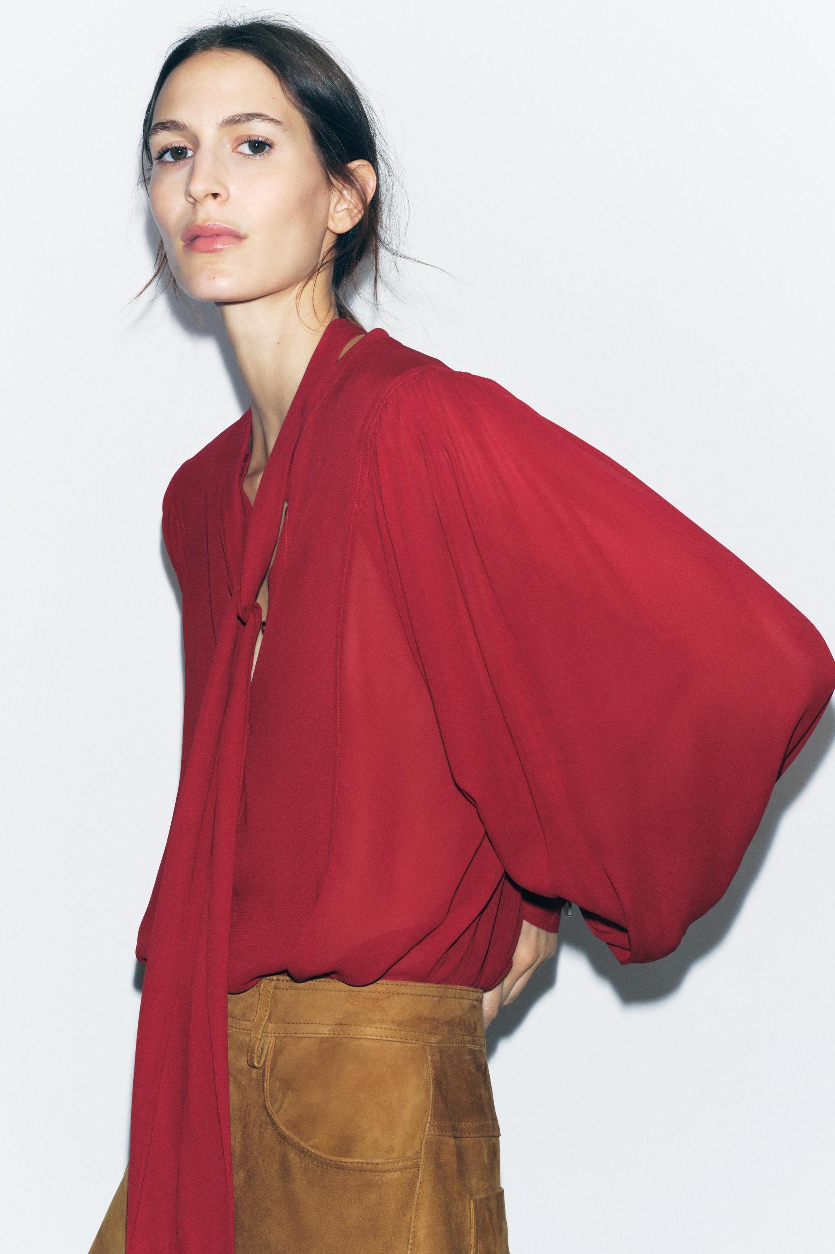 ZW COLLECTION TIE BLOUSE Product Image