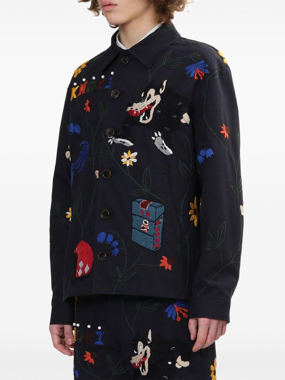 embroidered cotton jacket Product Image