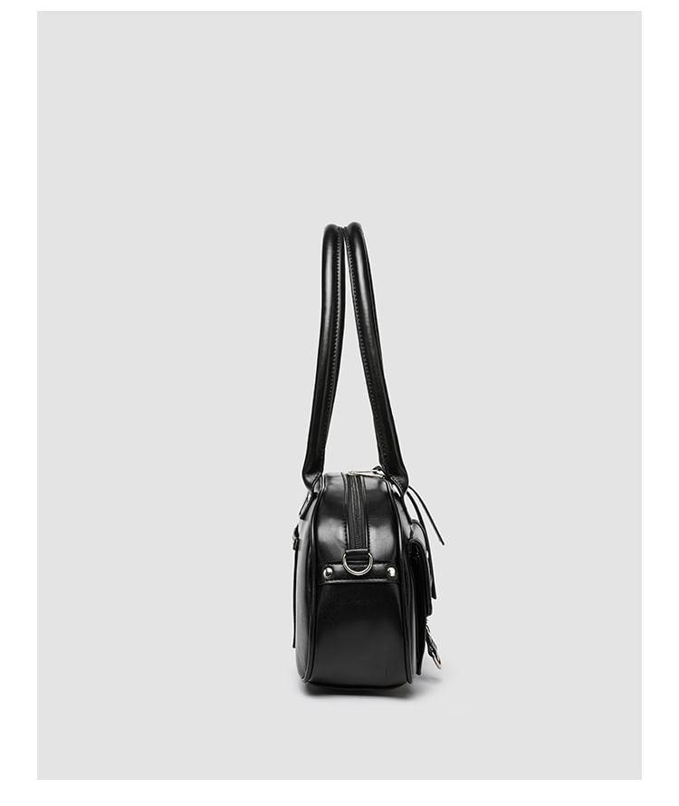 Faux Leather Buckled Pocketed Shoulder Bag Product Image