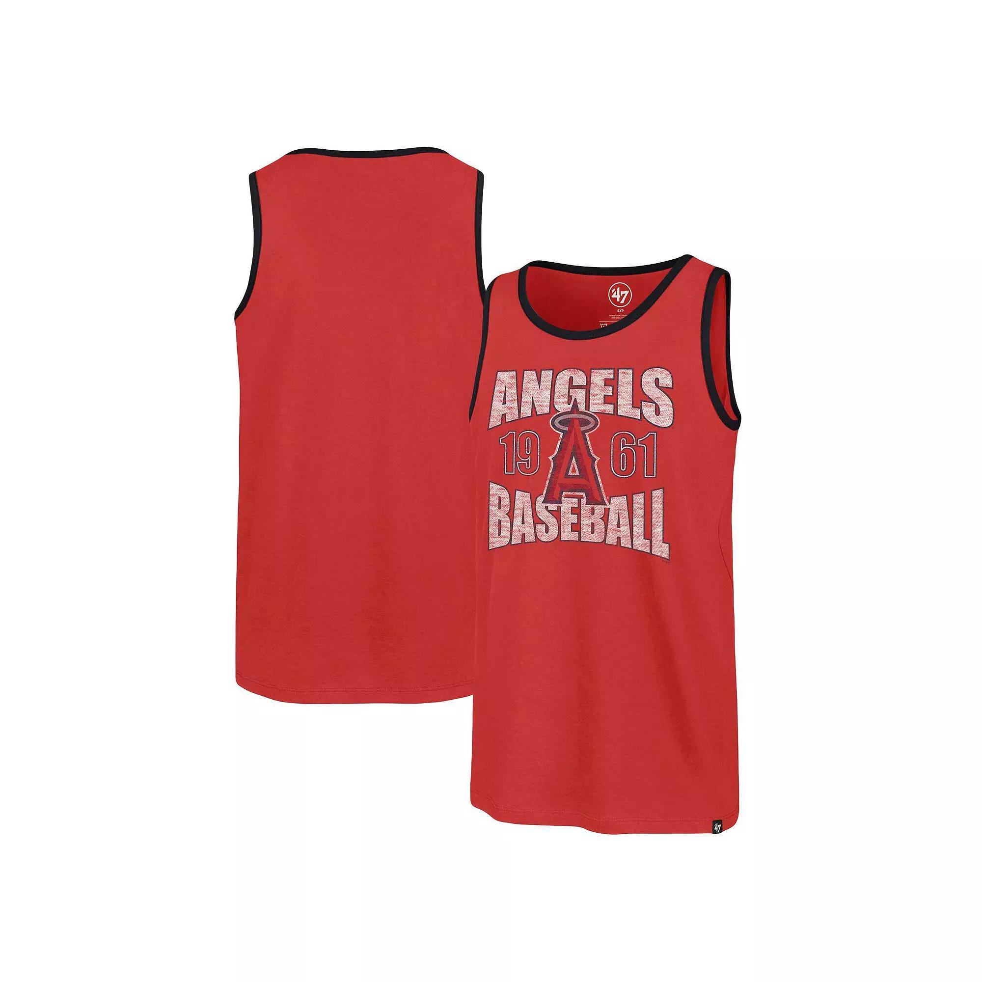 Men's '47 Red Los Angeles Angels Upload Franklin Tank Top, Size: Medium Product Image