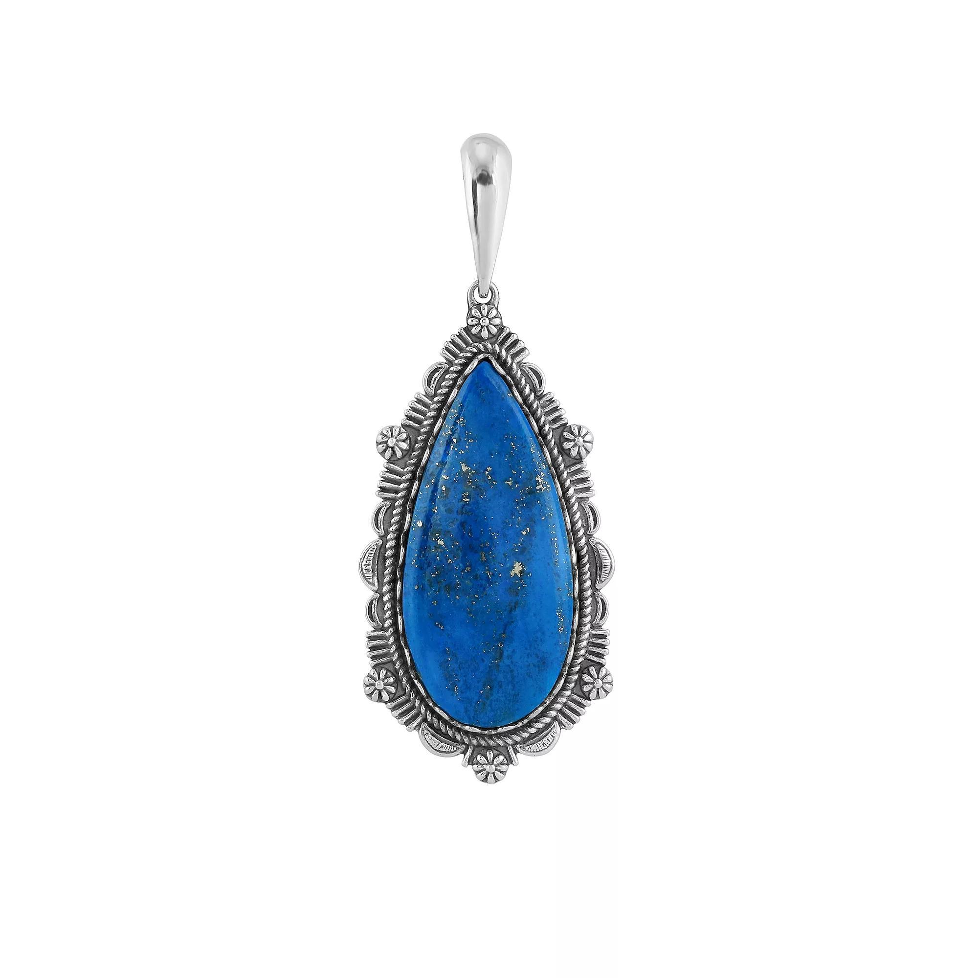 Southwest Spirit® Sterling Silver and Denim Lapis Pear Pendant, Women's, Blue Lapis Product Image