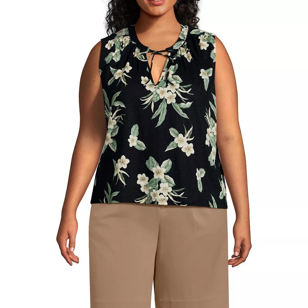 Plus Size Lands' End Notch Neck Swing Tank Top, Women's, Size: 3XL, Icy Mint Green Product Image