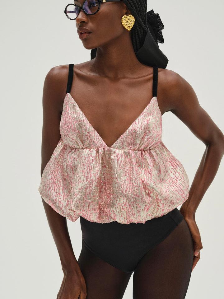 Solstice Shimmer Top — Gold Product Image