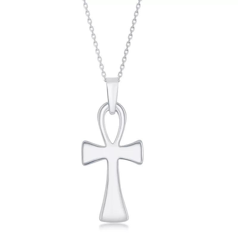 Argento Bella Sterling Silver Ankh Cross Pendant Necklace, Women's, Size: 18" Product Image