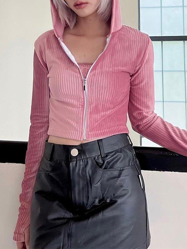 Velvet Cami Hoodie Set Product Image