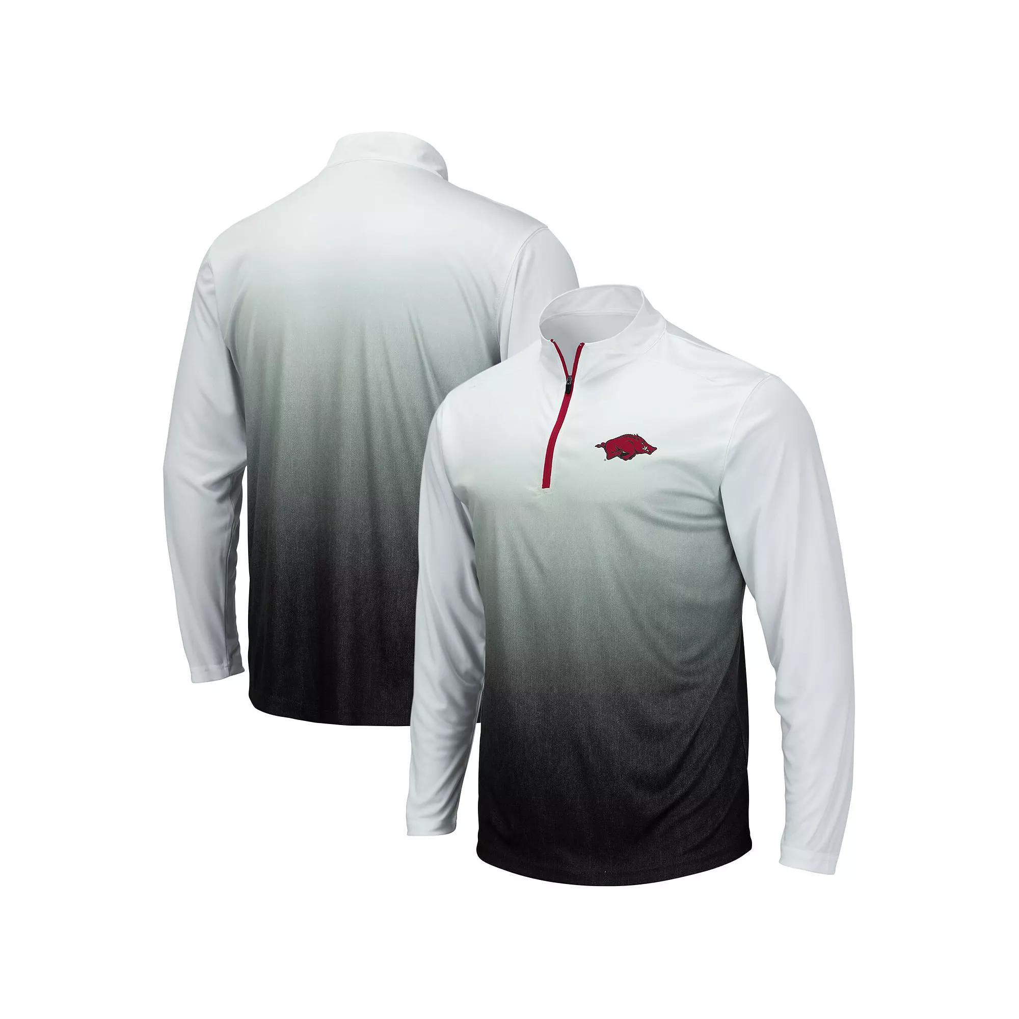 Men's Colosseum Gray Arkansas Razorbacks Magic Team Logo Quarter-Zip Jacket, Size: Medium, Grey Product Image